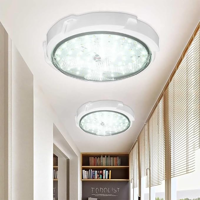 54 LED Solar Ceiling Light, 1000 Lumens Solar Light Indoor Outdoor Waterproof with Remote Control & Auto On/Off, for Porch Garage Barn Balcony