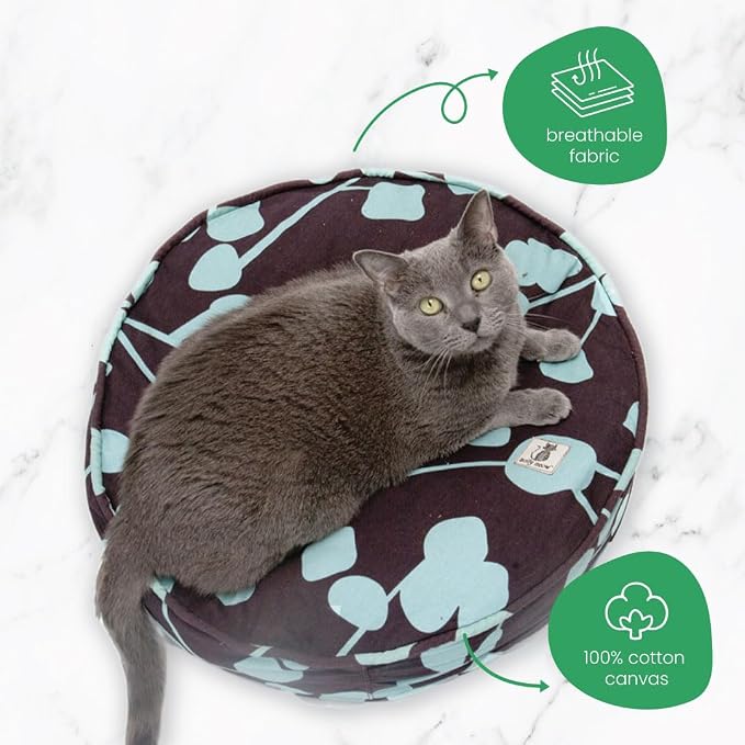 Molly Mutt Petite Dog Duvet Cover - Round - Your Hand in Mine Print - Measures 20’’ x 4’’ - 100% Cotton - Durable - Breathable - Sustainable - Machine Washable Dog Bed Cover - Pre-Shrunk
