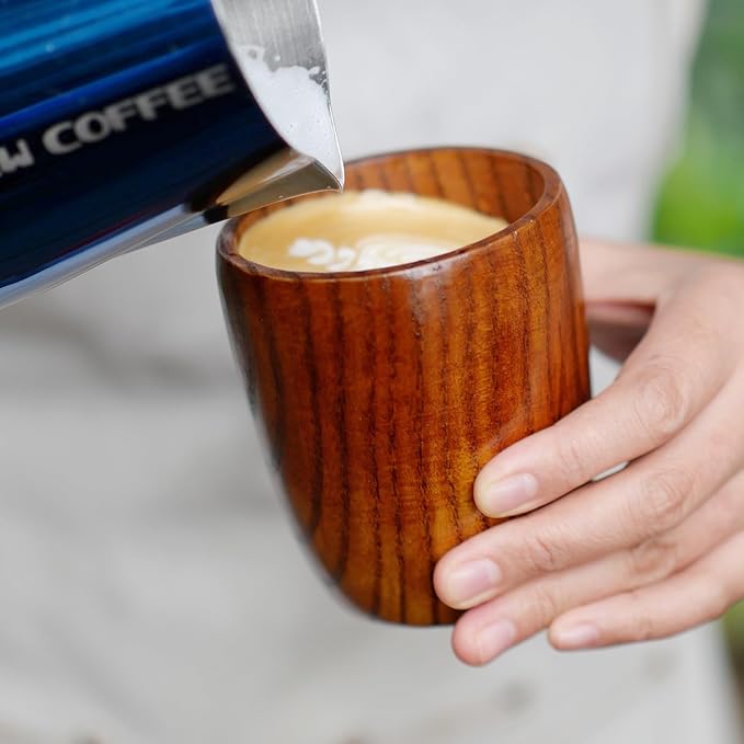 Handmade Wooden Cups, Mugs, Coffee Cups, Practical and Versatile, 9.3 ounces Suitable for Holding Wine, Juice, Tea, Milk, Latte, etc.