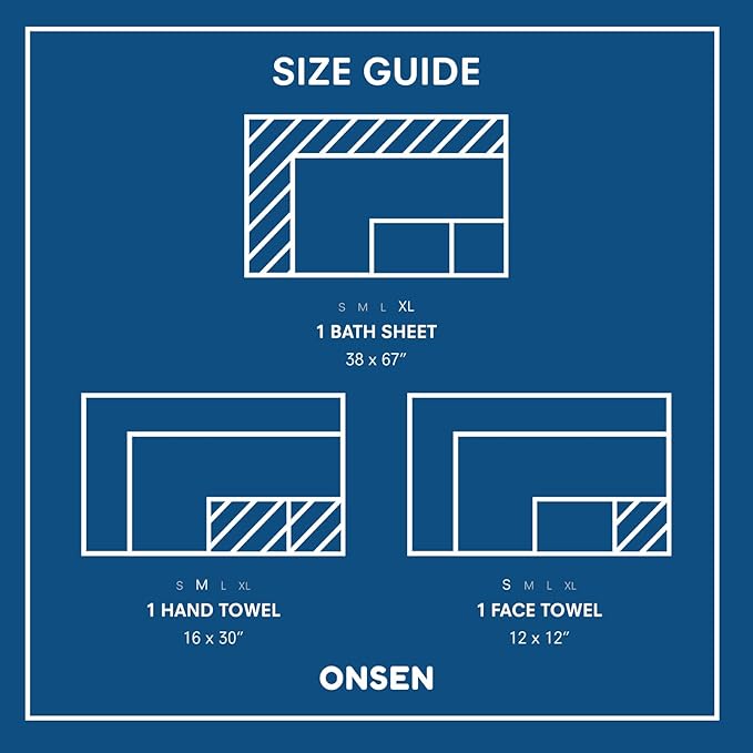 ONSEN Supima® Waffle Bath Sheet Set, Quick Dry Lint Free 100% USA Cotton, Large Bath Sheet Hand and Face Towel Bundle, 3 Piece (Oatmeal, Bath Sheet Set)