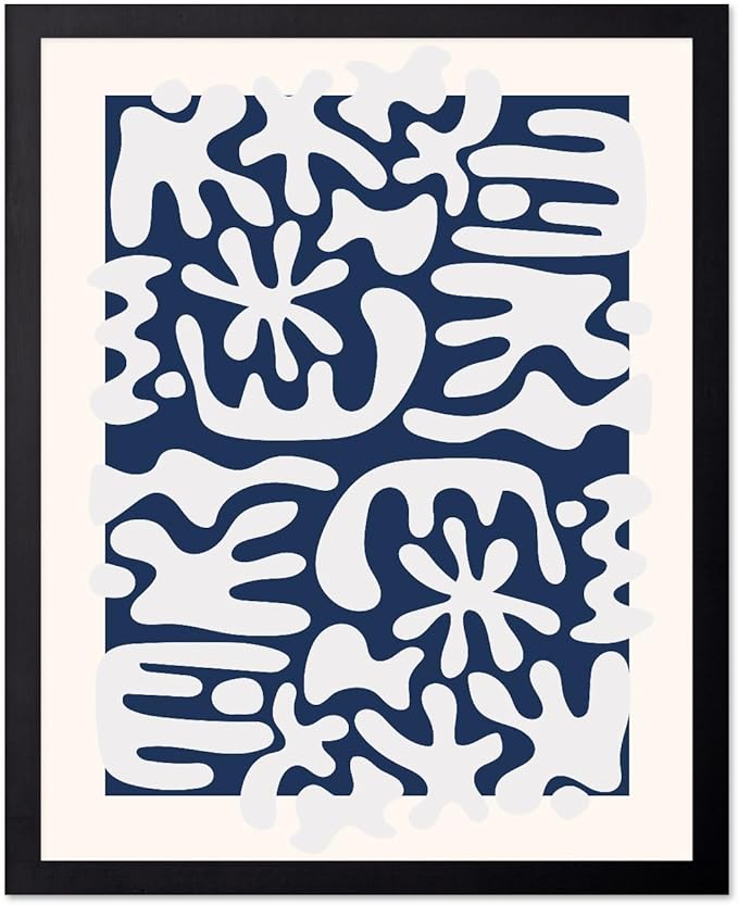 Monem Art Organic Coral Inspired Abstract Print - Modern Minimalist Cutout Shape Poster - Wall Decor for Living Room, Bedroom or Office - 18x24 Unframed Wall Art by Rs Lab Studio