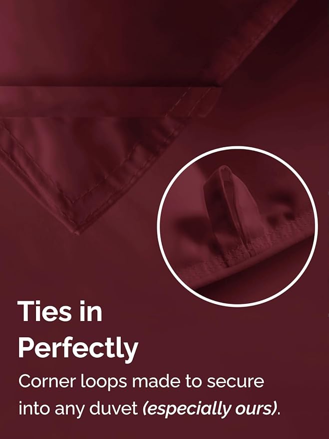 Cal King Size, Burgundy Alternative Down Comforter - Warm, Lightweight & Breathable Hotel Quality Bedding for Men, Women, Kids & Teens - All Season Oversized Cooling Microfiber Duvet Insert Comforter