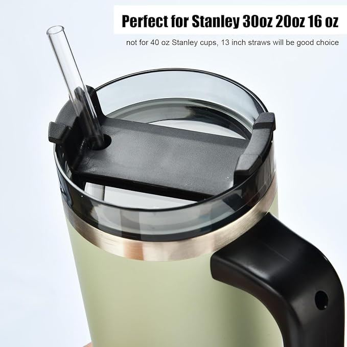 ALINK 24 Pcs Reusable Straws, 10.5 Inch Long Tritan Hard Plastic Straws with 4 Brushes, 12 Colors Clear Repacement Straw for 30oz 20oz 16oz Tumbers, Stanley, Starbucks, YETI, Mason Jars, BPA Free