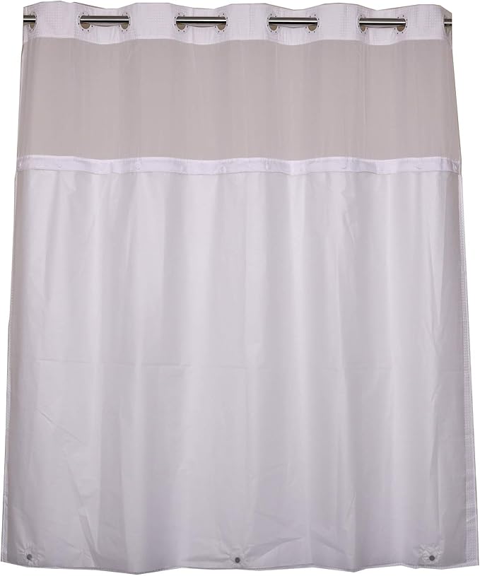 River Dream Plastic(PEVA) Snap in Shower Curtain Liner Replacement with Magnets Removable Liner (1, Plastic)
