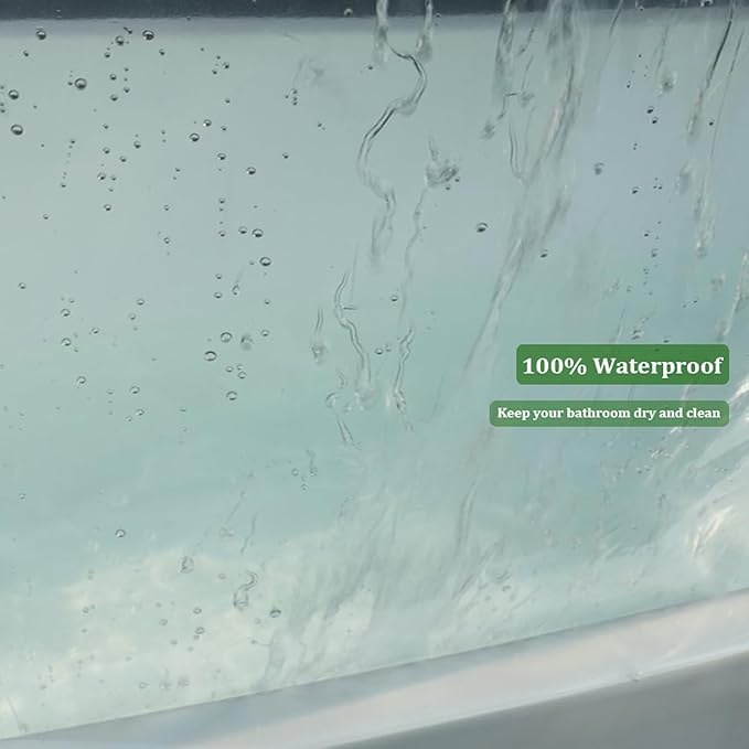48x74 Stall Shower Curtain Liner, Clear Plastic Heavy Duty Thick Waterproof 48 x 74 Shower Curtain with 3 Weighted Magnets and 8 Rustproof Grommets