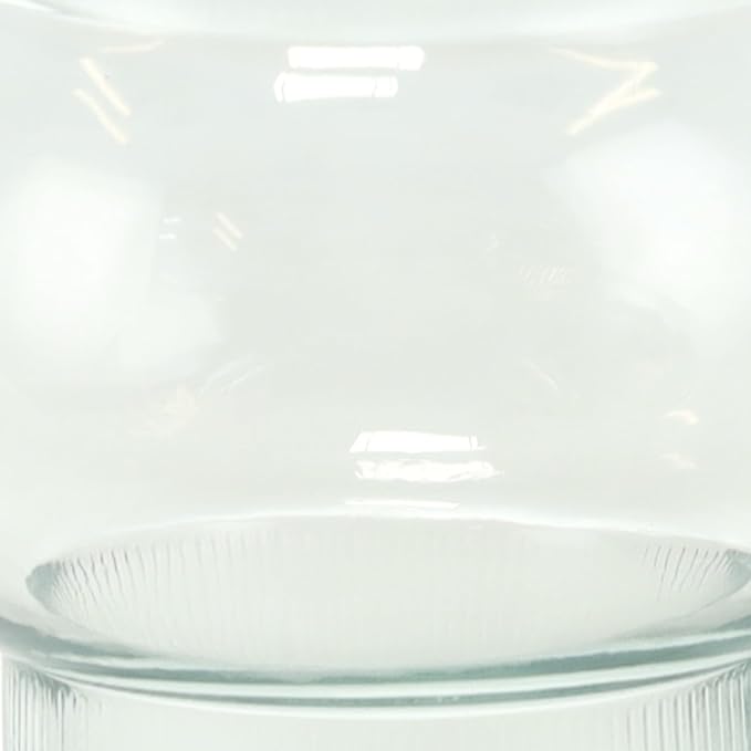 Deco 79 Recycled Glass Decorative Vase Small Bubble Style Centerpiece Vases with Varying Shapes, Set of 3 Flower Vases for Home Decoration 4" W,7" H, Clear