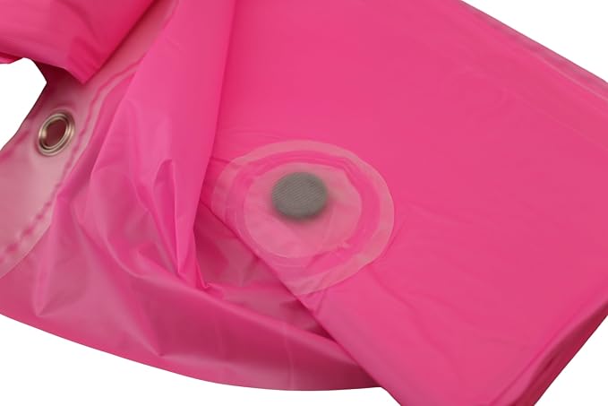 Dependable Industries inc. Essentials Bathroom Magnetized Shower Curtain Liner with Metal Grommets Waterproof (Neon Pink)