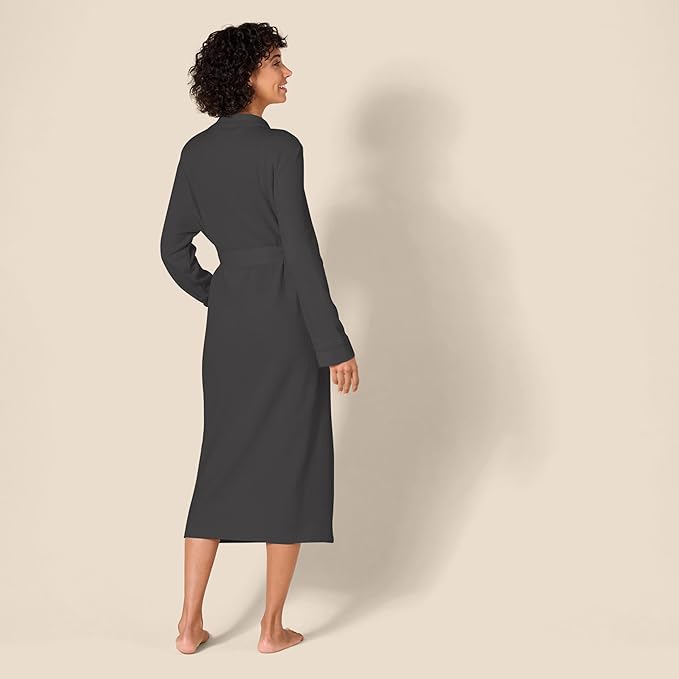 Amazon Essentials Women's Lightweight Waffle Full-Length Bath Robe with Pockets (Available in Plus Size)