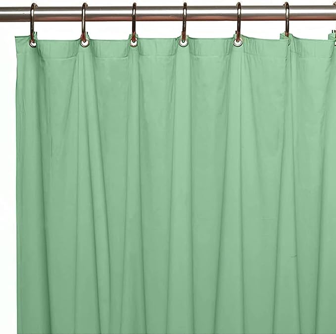 AmPower PVC Shower Curtain Liner Vinyl Resistant Water Repellent Odorless with Magnets Jade
