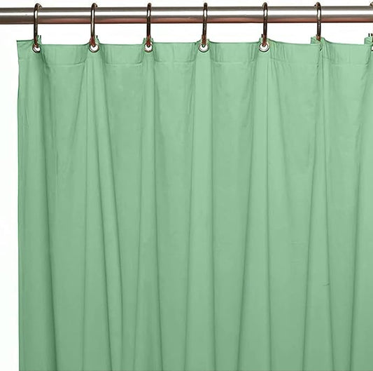 AmPower PVC Shower Curtain Liner Vinyl Resistant Water Repellent Odorless with Magnets Jade