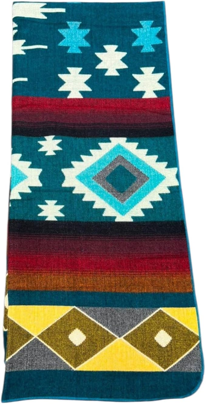 Alpaca Blanket Throw 78x47 in | Ultra Soft, Non-Itchy & Breathable | Premium Alpaca Wool Blanket | Warm, Hypoallergenic Natural Fiber | Handmade Luxury Throw for Sofa, Bed or Travel (Turquoise)