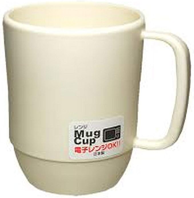 JapanBargain, Japanese Plastic Mug 6 Pack 12oz BPA-Free Non-Toxic Unbreakable Camping Coffee Tea Milk Juice Water Mug Made in Japan Dishwasher & Microwave Safe, White