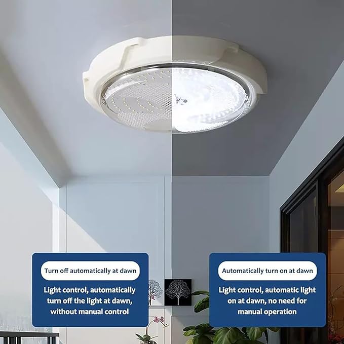 54 LED Solar Ceiling Light, 1000 Lumens Solar Light Indoor Outdoor Waterproof with Remote Control & Auto On/Off, for Porch Garage Barn Balcony