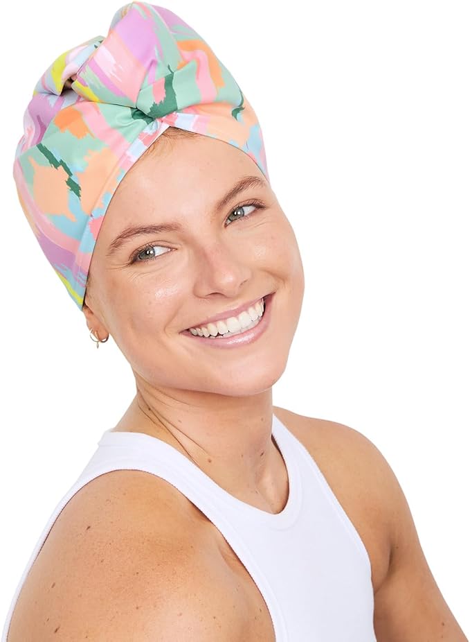 Dock & Bay Turban Hair Towel - for Home & the Beach - Super Absorbent, Quick Dry - Ibiza Glow