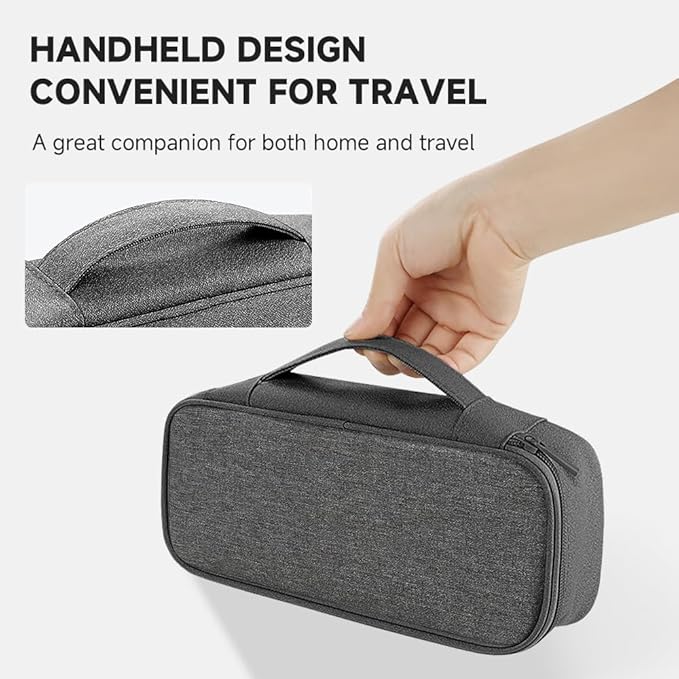Teskyer Tech Organizer Pouch – Portable Waterproof Electronics Bag with Compartments for Cables, Chargers, Earbuds & Phone (Dark Grey)