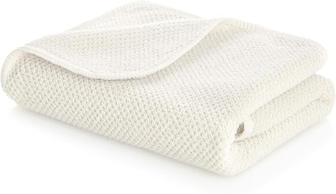 Graccioza Bee Waffle Guest Towel 12" x 20" - 100% Egyptian Combed Cotton, 550 GSM - Elegant Waffle Pattern Bath Towels - Super Absorbent and Quick Dry - Soft Hand and Face Towel - Natural
