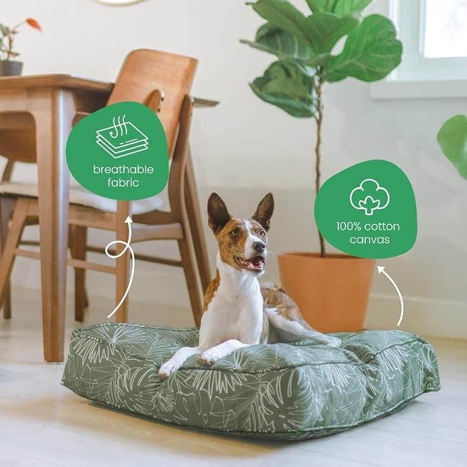 Molly Mutt Panama Dog Bed Duvet Cover, 100% Cotton Canvas Cover for Dog, Puppy, or Cat Bed, Durable, Washable, and Free of Harmful Chemicals, Small, 22"x27"x5"