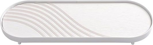 Water Absorbent Diatomite Tray, Diatomite Soap Dish Mat, Instant Dry Sink Organiser, Diatomaceous Earth Kitchen Soap Dish, Absorbing Stone Hand Soap Holder Water for bathroom kitchen (White)