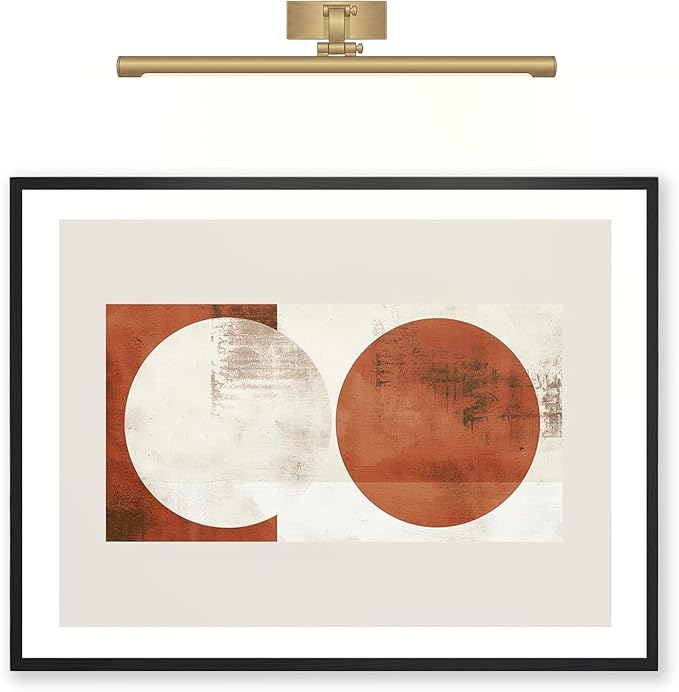 Moonow7 Minimalist Abstract Wall Art Prints Neutral Terracotta and White Poster for Living Room or Bedroom Wall Decor Modern Print Unframed Size 12x16 / 30x40 cm