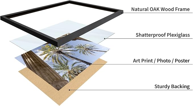 Monem Art Palermo Palm Trees Sicily Print - Tropical European Architecture Poster - Wall Decor for Living Room, Bedroom or Office - 16x20 Black Framed Wall Art by Mareike Bohmer