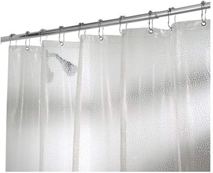 InterDesign Rain PVC-Free EVA Shower Curtain, 72" x 72" - Clear