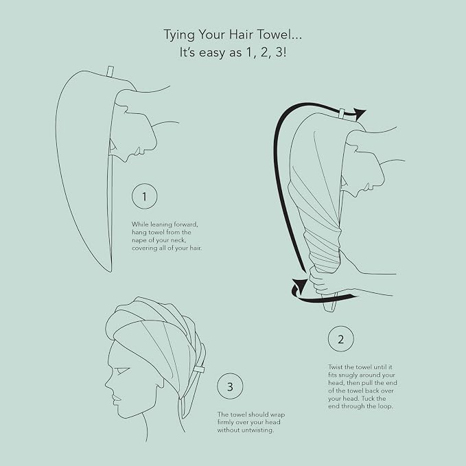 TexereSilk Women's Rayon and Cotton Terry Hair Towel - Lightweight, Absorbent Quick Drying Hair Wrap for Thick and Curly Hair (Tya, Almond Buff, U)