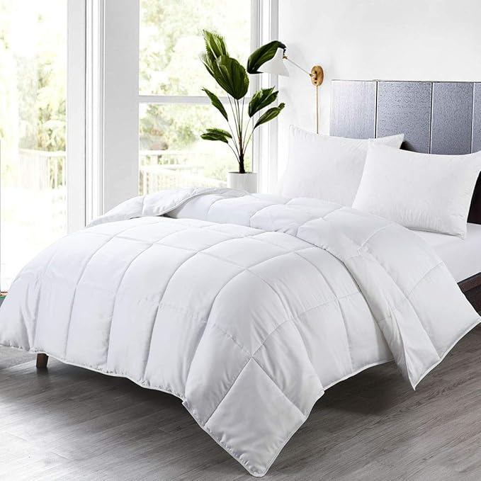 Cooling Viscose from Bamboo Down Alternative Comforter, All Seasons (Silky Soft and Silent Viscose from Bamboo Shell) Down Alternative Duvet Insert (King Size, 106x90)