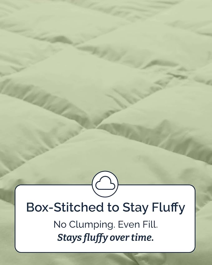 Twin Size, Emerald/Light Sage Green Alternative Down Comforter - Warm & Breathable Hotel Quality Bedding for Men, Women, Kids & Teens - All Season Oversized Cooling Microfiber Duvet Insert Comforter