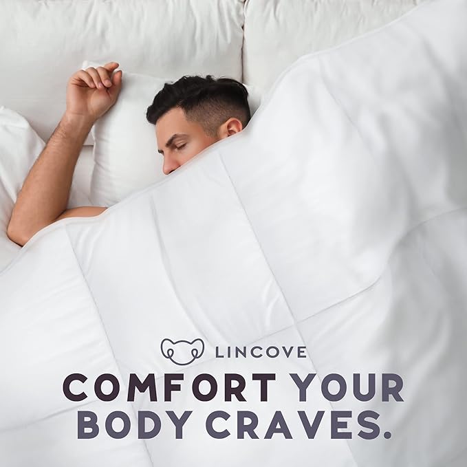 Down Alternative Comforter – Corner Loops in Each Corner, 400 Thread Count 100% Cotton Sateen Shell, Soft and Plush Feel, Twin Size: 64”x90”