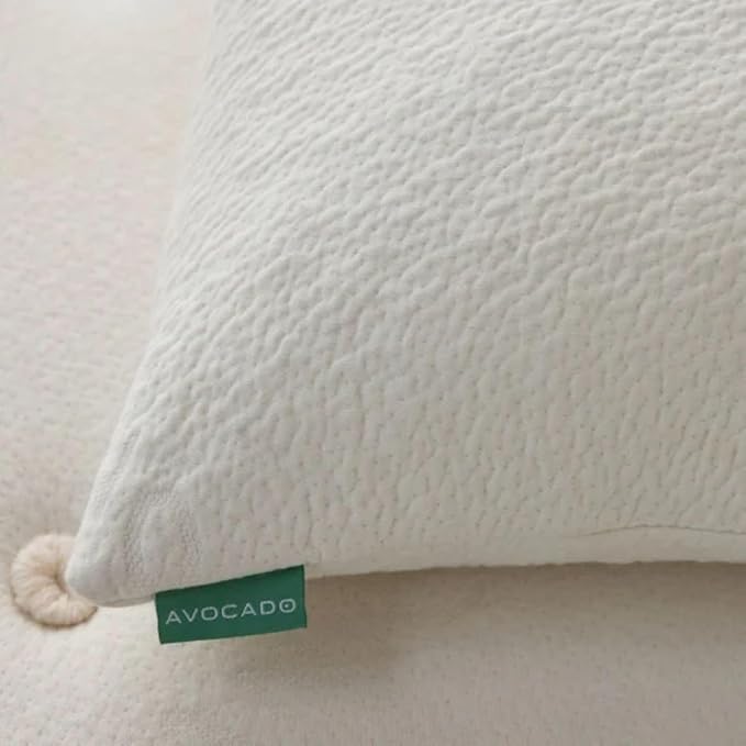 Avocado Organic Pillow Natural Latex Core with Kapok Fiber Fill (King (34" x 19"))