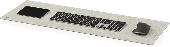 OAKYWOOD Oakywood Desk pad in 2 Sizes, M (30 x 62 x 0.3 cm), L (30 x 90 x 0.3 cm), Made of Merion Wool Felt and Cork, Gray