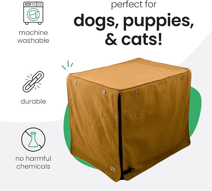 Molly Mutt Fast Car Dog Crate Cover, GOTS-Certified 100% Organic Cotton Canvas Cover for Dog or Puppy Kennel and Cage, Washable, Free of Harmful Chemicals, XXX-Large, Fits 54"x37"x45" Crate