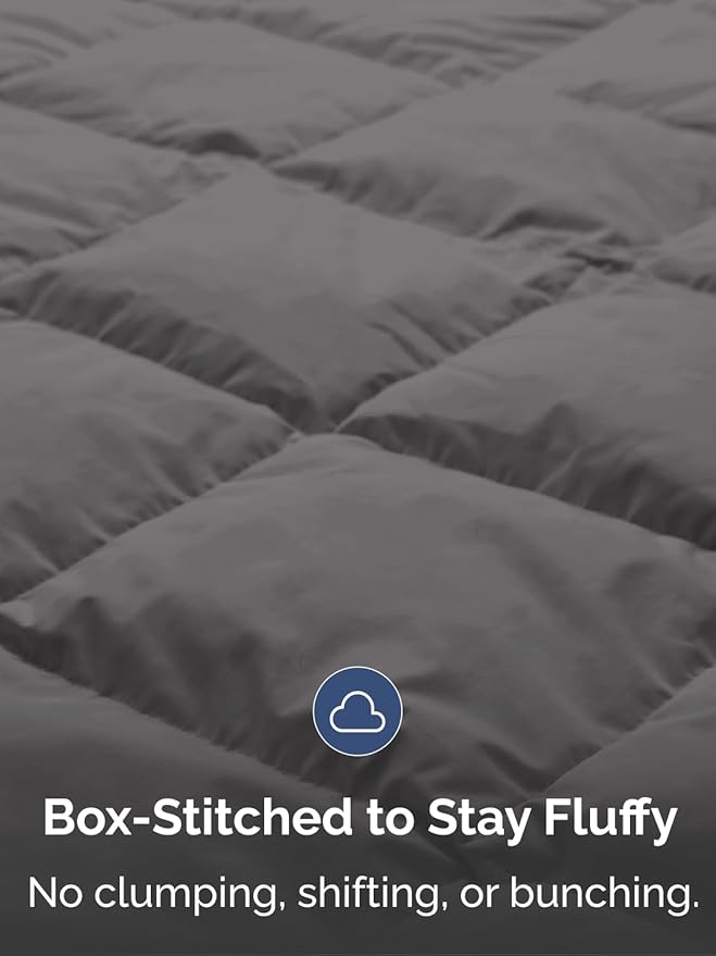 King Size, Dark Gray Alternative Down Comforter - Warm, Lightweight & Breathable Hotel Quality Bedding Set for Men, Women, Kids & Teens - All Season Oversized Cooling Microfiber Duvet Insert Comforter