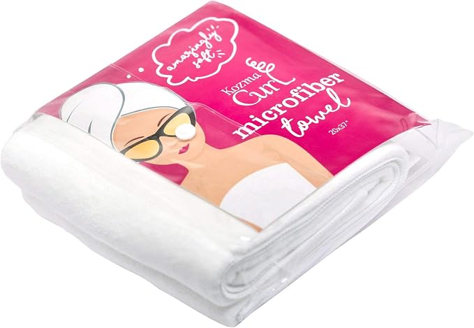 Microfiber Hair Towel Large | 20 x 37 Inches | Anti-Frizz Microfiber Towel for Curly Hair | Super Soft Absorbent Hair Wrap Turban | Fast Drying Gentle Alternative to Cotton