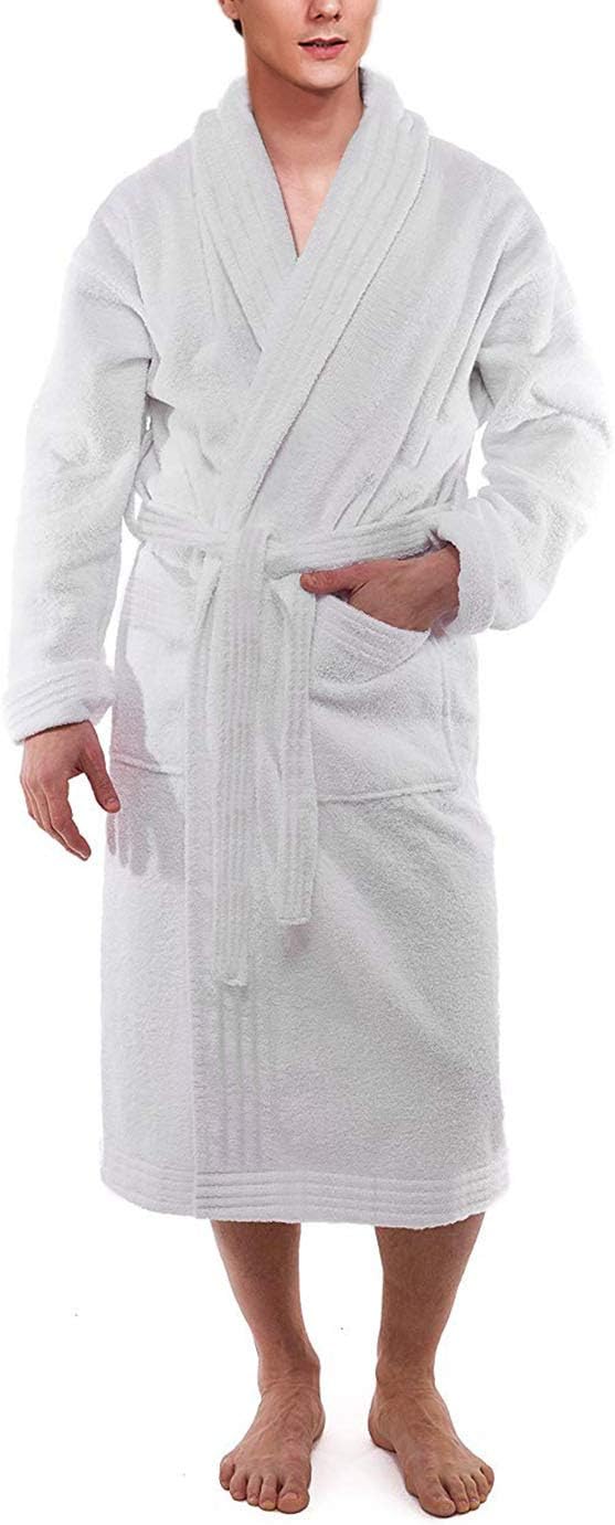 Marquess All-Cotton Bathrobe Thick Plush Cloth Housecoat Terry Toweling, Sweat Steaming Clothes Comfortable & Warm