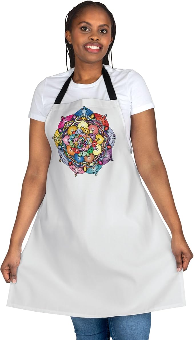 Colorful Floral Mandala Apron | Multicolor Straps