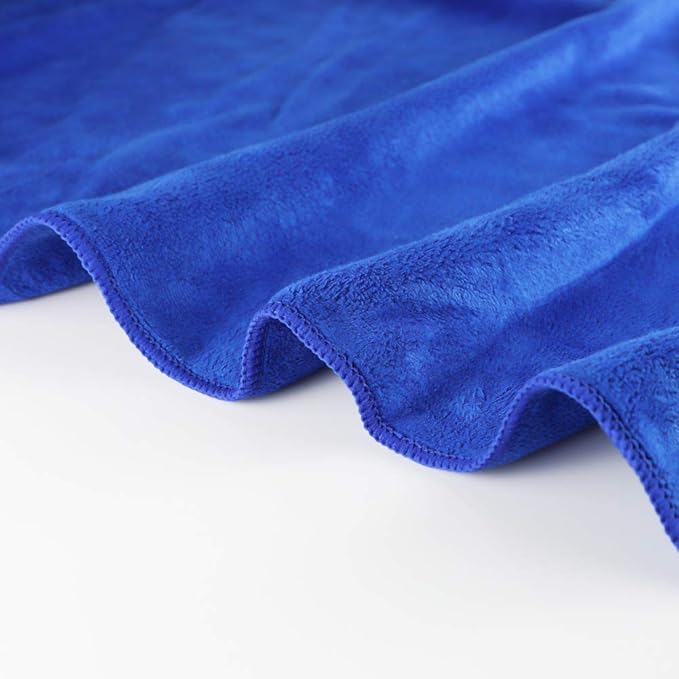 Large Microfiber Hair Towel for Curly Hair 23.6''x47'' Anti Frizz Hair Wrap Super Absorbent Curly Hair Drying Towel Large Multifunction Towel for Bath Spa Makeup, S.Blue