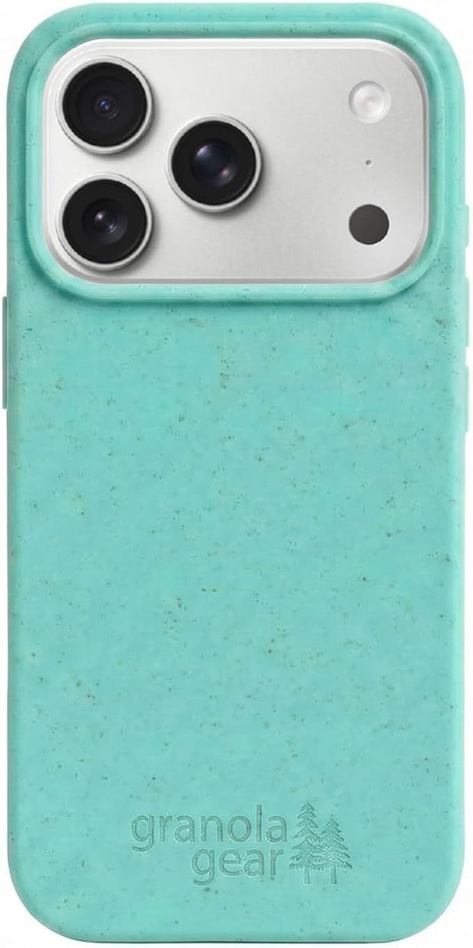Eco by GranolaGear - Eco-Friendly Phone Case for iPhone 17 Pro - Biodegradable, Compostable, Plastic-Free, Made from Plants - Sea Glass