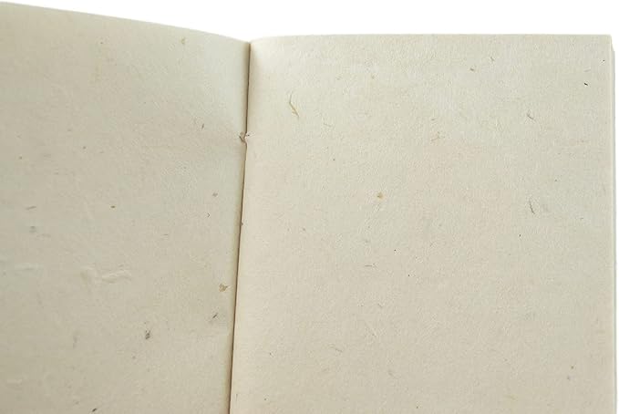 Nepali Companion Pocket Notebook with Handmade Paper and Vegetable-Dyed Cover, Vintage Composition Notebook for Office, School, and Home, 3.5x5 inch, Handcrafted in Nepal (Small, Terra Cotta)