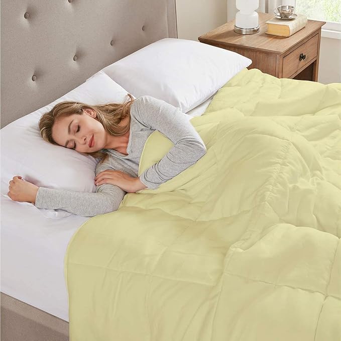 All Season Hypoallergenic Luxurious Down Alternative Cotton Comforter, Ultra-Soft 750 Fill-Power Super King Plus Size Measures 120" x 120", Ivory