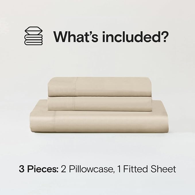 Sijo Stone Washed Organic French Linen Bed Sheet Set, GOTS Certified Organic, Best Cooling Linen Sheet Award by Sleep Foundation, 3 Piece - 2 Pillowcases and 1 Fitted Sheet (Classic, Full)