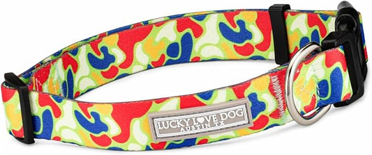 Lucky Love Dog - Adjustable Dog Collar with Easy Click Buckle for Large Dogs, Durable, & Comfortable for Male & Female Dogs, Pet Collar for Puppies & Adult Ones - Oscar, Large