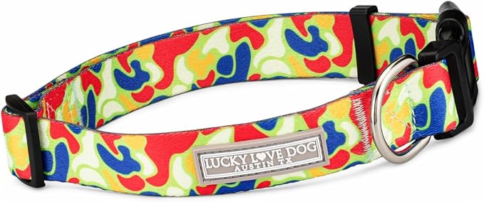 Lucky Love Dog - Adjustable Dog Collar with Easy Click Buckle for Small Dogs, Durable, & Comfortable for Male & Female Dogs, Pet Collar for Puppies & Adult Ones - Oscar, XS