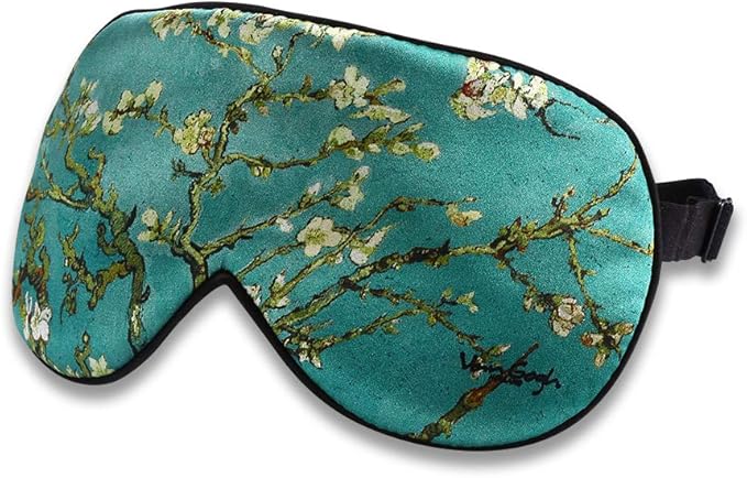 Alaska Bear Natural Silk Sleep Mask, Blindfold, Super Smooth Eye Mask (Blossom Almond)