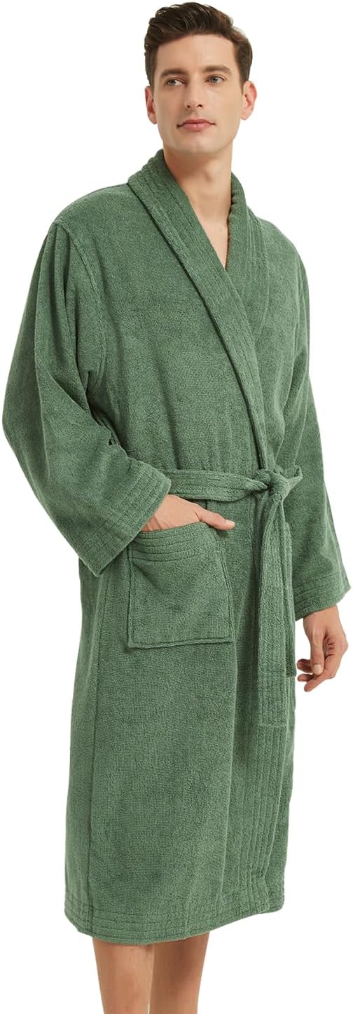 Marquess All-Cotton Bathrobe Thick Plush Cloth Housecoat Terry Toweling, Sweat Steaming Clothes Comfortable & Warm