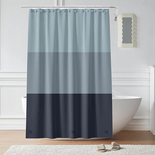 TIKABC Shower Curtain Liner, 4G PEVA Shower Liner, Plastic Peva Waterproof Shower Curtains, 72x72 inch with Grommet Holes 3 Magnetic Weights