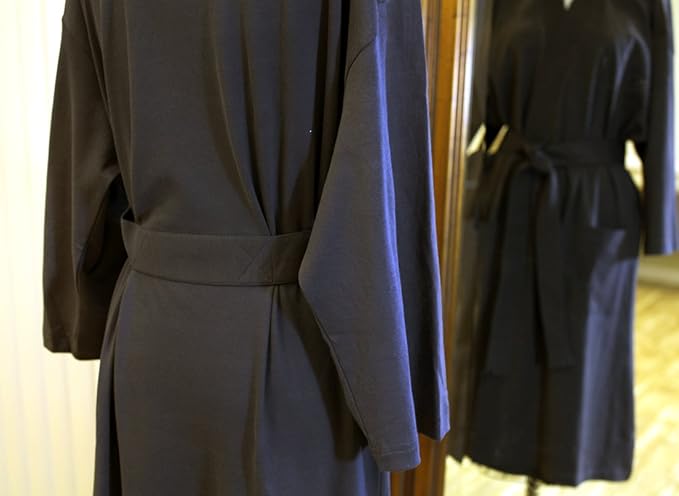 Women's Bathrobe Spa Robe, 100% Organic Cotton, Lightweight Super Soft Travel & Eco-Friendly (6 Colors)