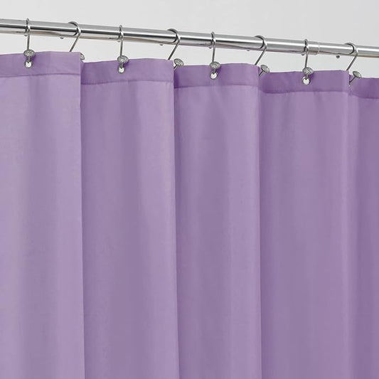 ALYVIA SPRING Lavender Purple Fabric Shower Curtain Liner Waterproof - Soft & Light-Weight Cloth Shower Liner with 3 Magnets, Hotel Quality & Machine Washable - Standard Size 72x72, Lavender