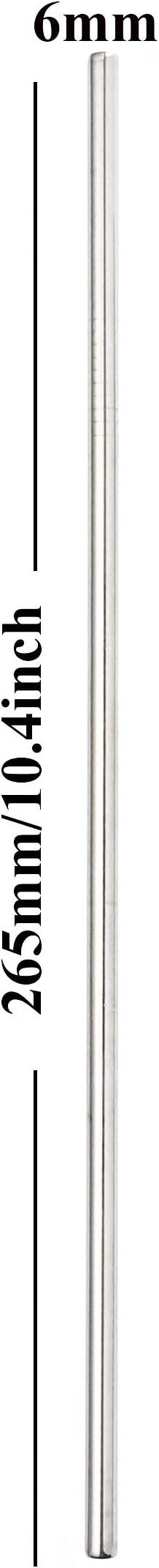 50-Pack Stainless Steel Straws,Reusable Metal Straws in Bulk Super Long 10.5 Inch All Straight Drinking Straws for 30oz/20oz Tumblers Yeti Cups Travel Mugs(All straight 50pcs -10.5" Silver)
