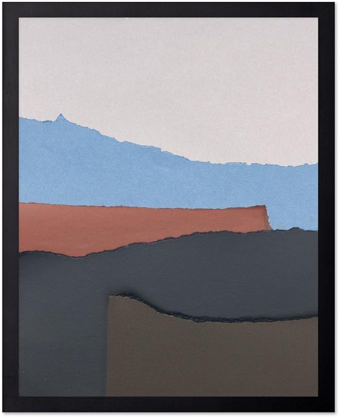Monem Art Abstract Mountain Landscape Collage Print - Minimalist Scandinavian Art Poster - Wall Decor for Living Room, Bedroom or Office - 16x20 Unframed Wall Art by Mareike Bohmer